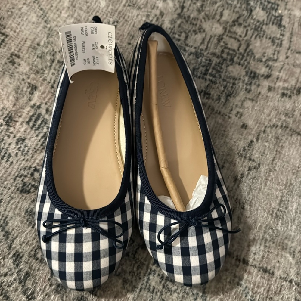 Brand new navy and white flats